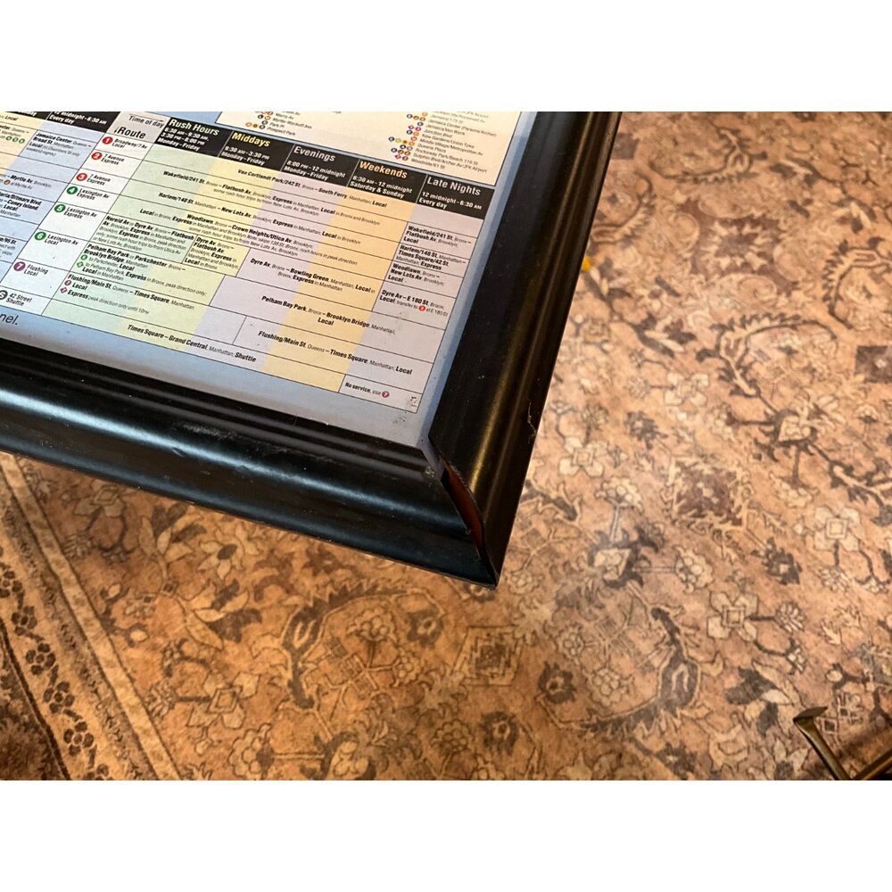 New York City MTA Subway map framed decorator piece must see - Picture 12 of 13